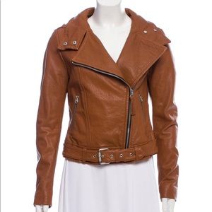 MACKAGE Caramel Leather Biker Jacket NEW w/ Tags